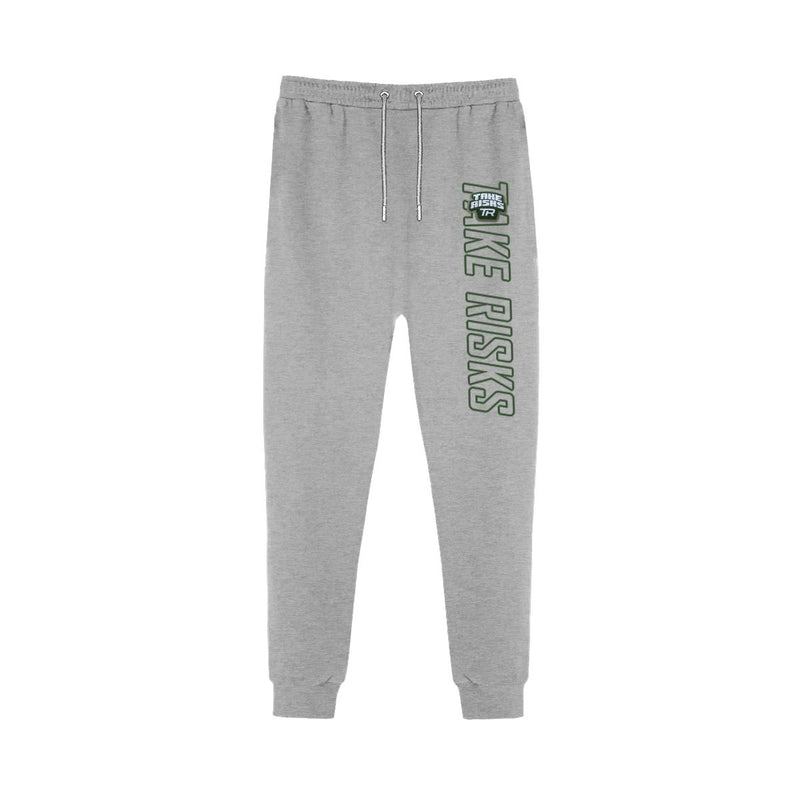 Take Risks 'Statement Patch' Grey Tracksuit Pants - Khaki