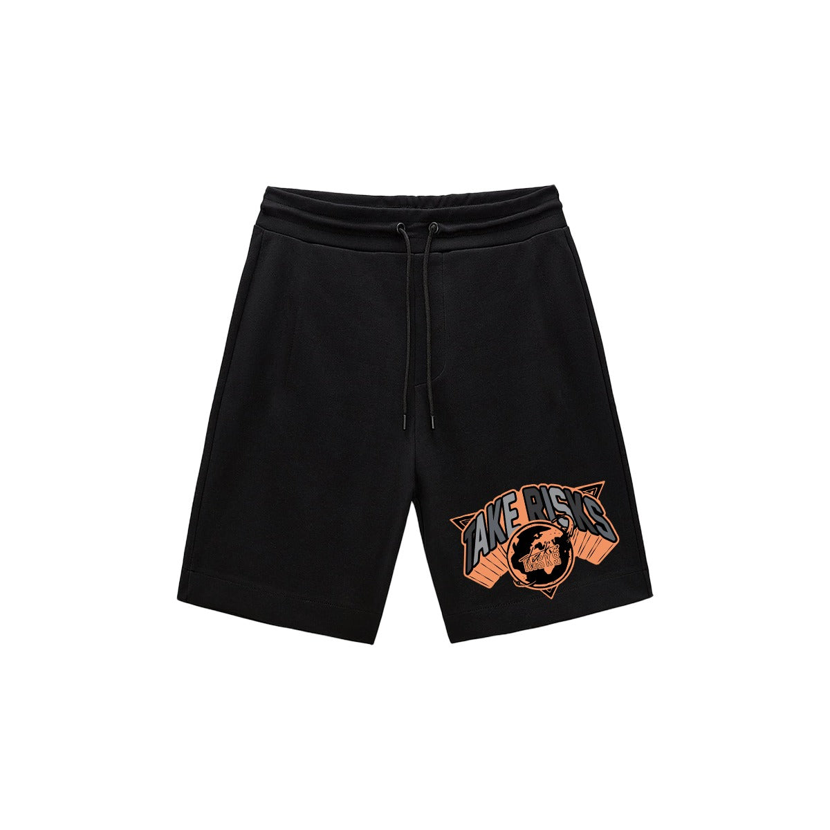 Take Risks 'Risky League' Black/Orange Shorts
