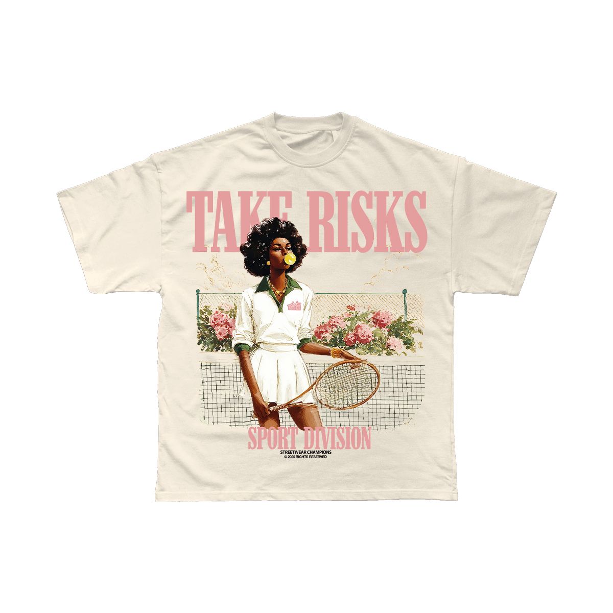 Take Risks 'Sports Division' Peach T-Shirt