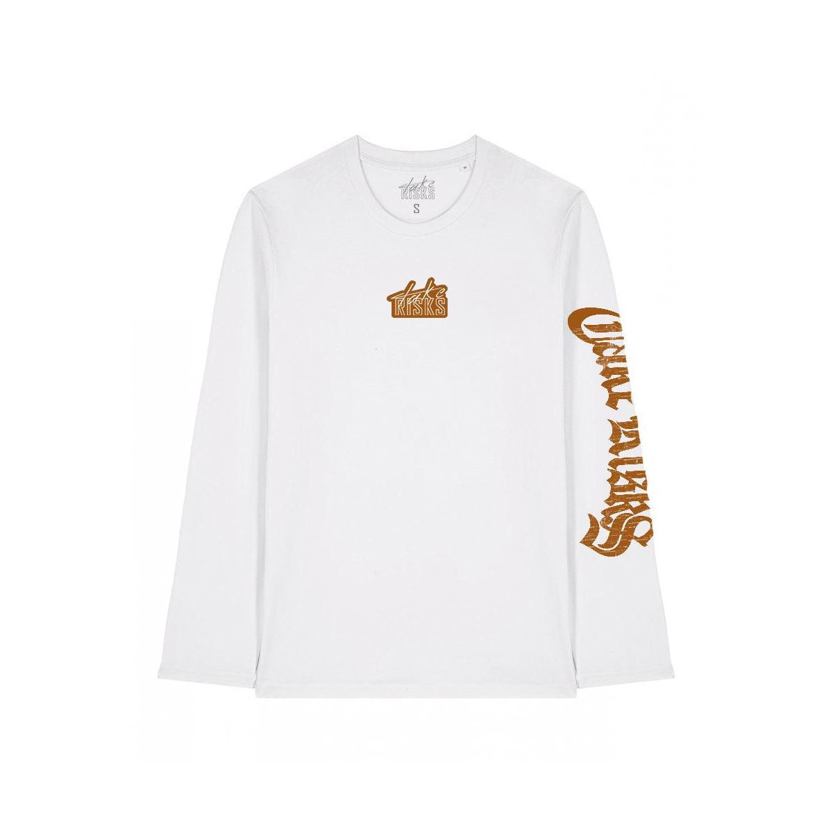 Take Risks 'Genesis' White/Toffee Long Sleeve T-Shirt