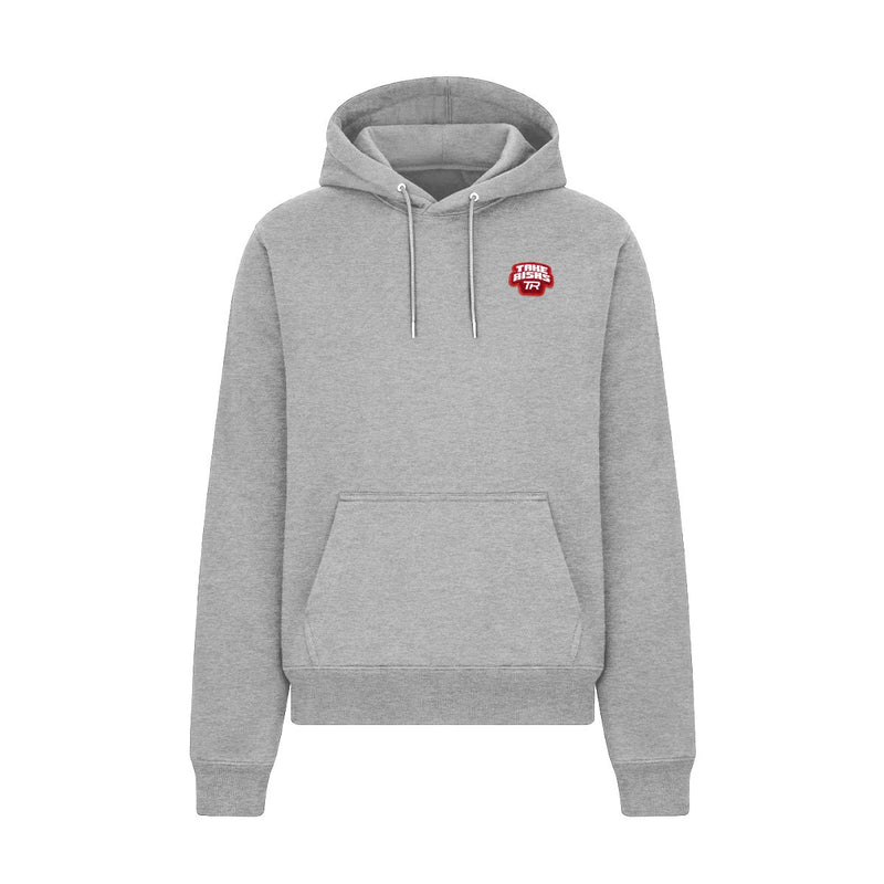 Take Risks Grey 'TR Patch' Hoodie - Red