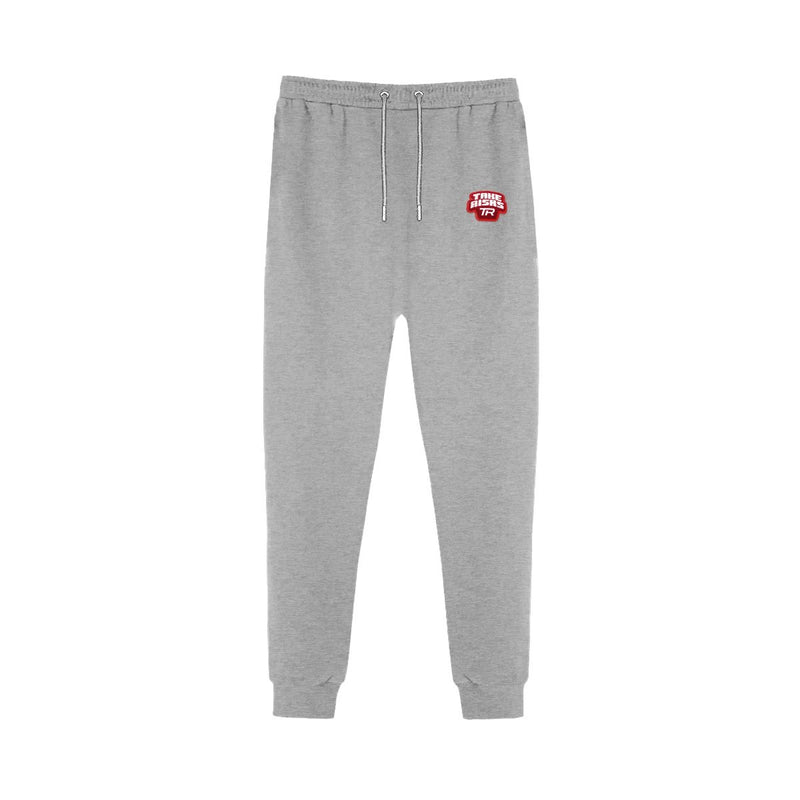 Take Risks Grey 'TR Patch' Tracksuit Pants - Red