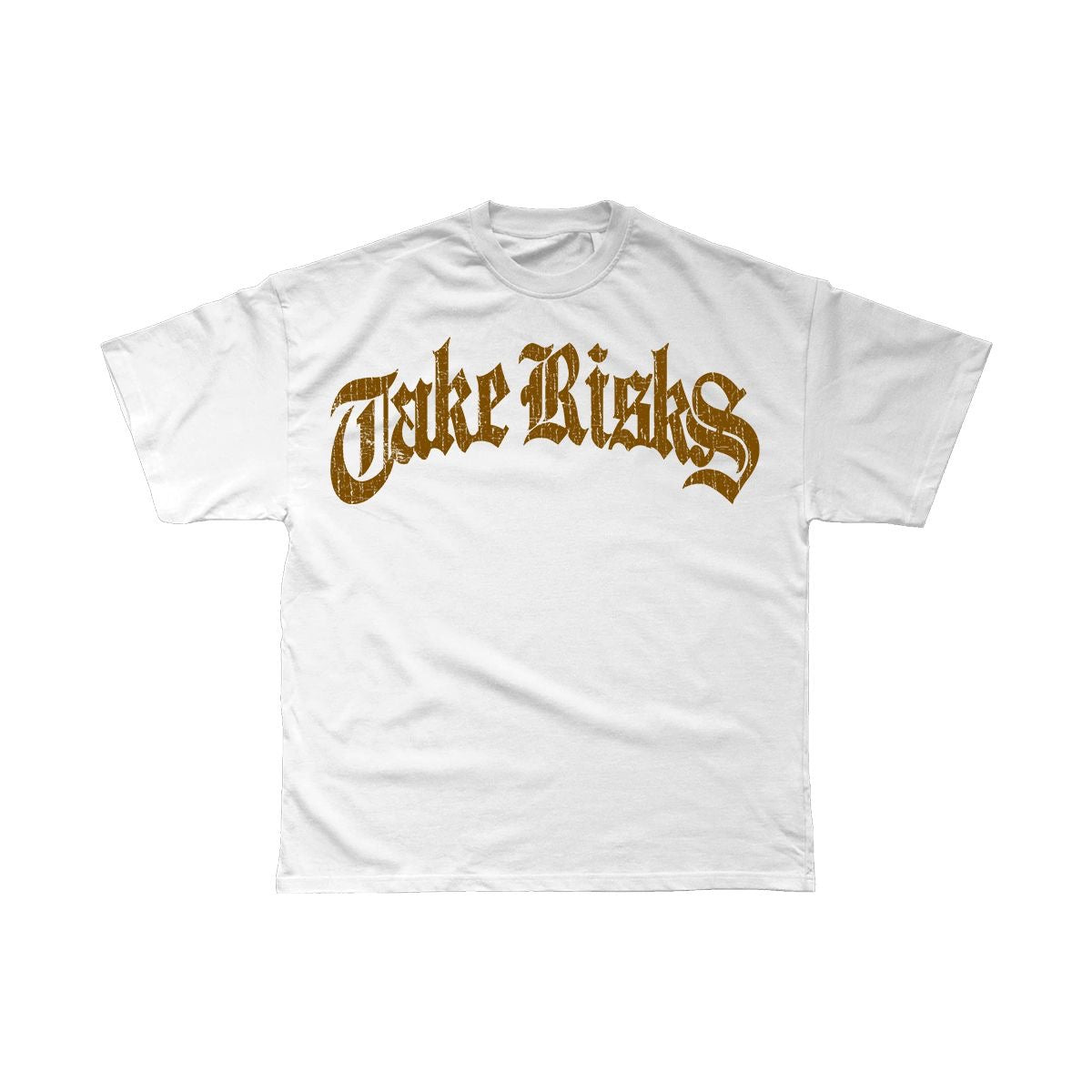 Take Risks 'Genesis' White/Toffee T-Shirt