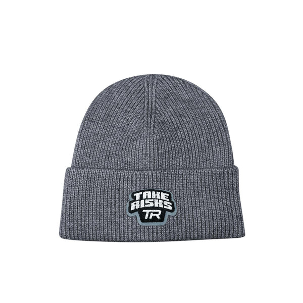 Take Risks Grey 'TR Patch' Beanie - Grey