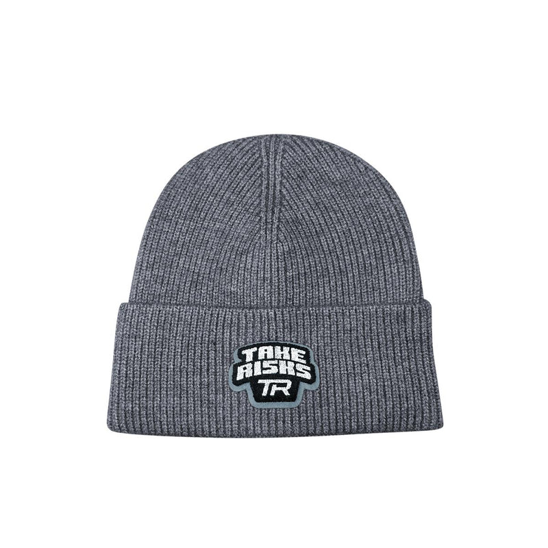 Take Risks Grey 'TR Patch' Beanie - Grey
