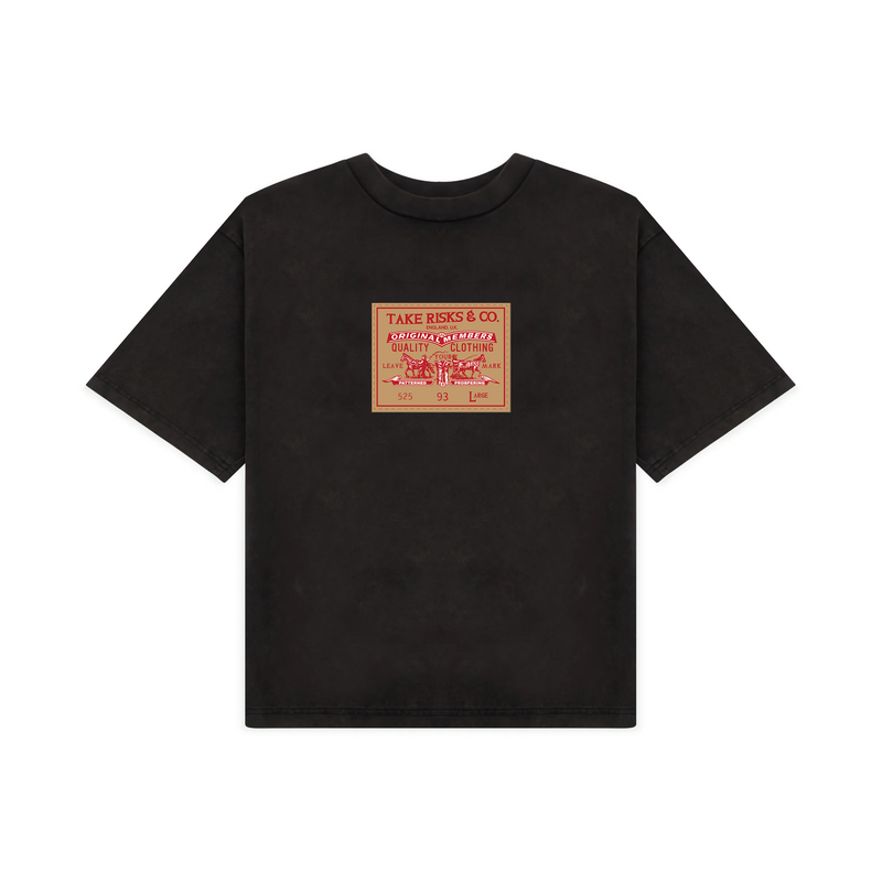 Take Risks 'Patchwork' Black T-Shirt