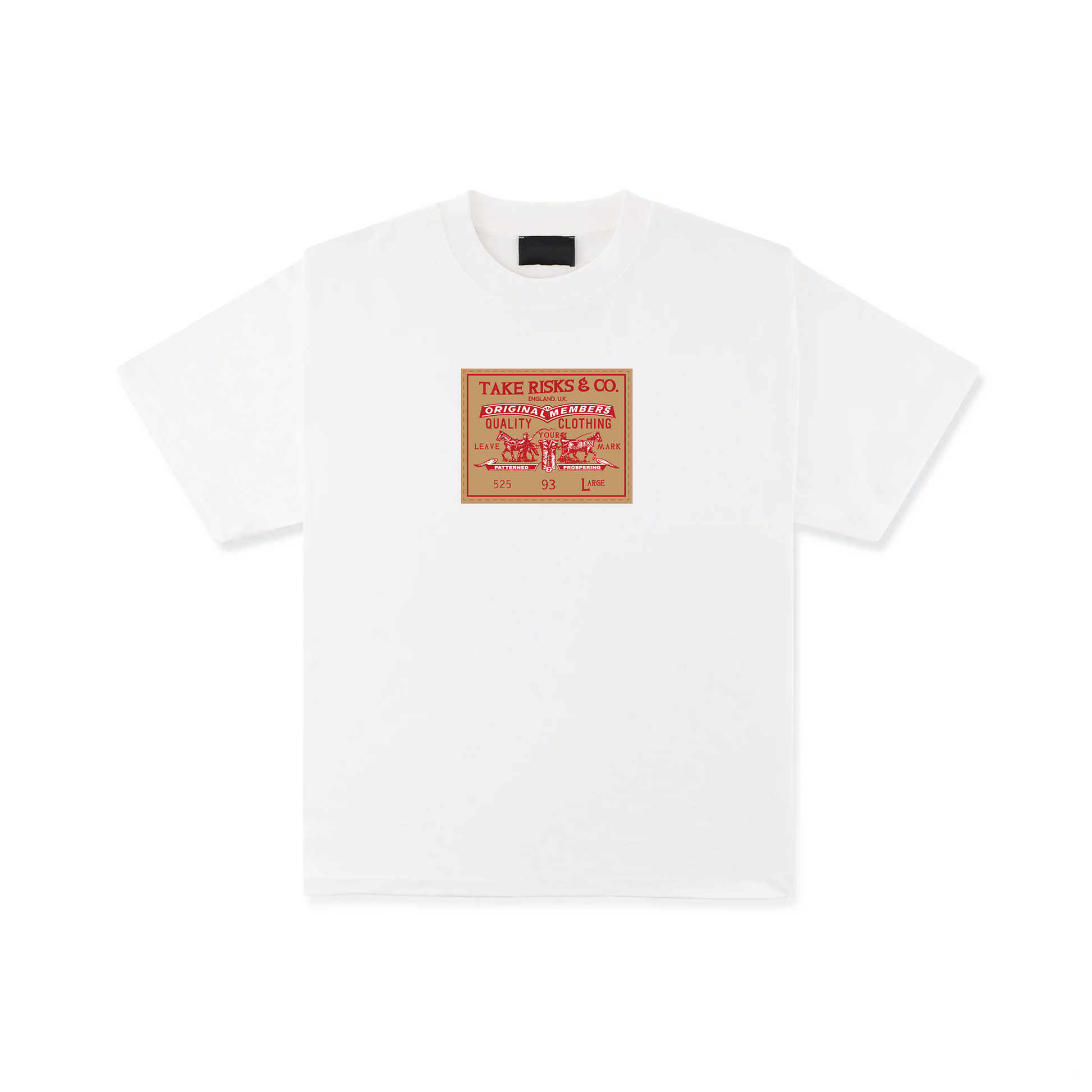 Take Risks 'Patchwork' White T-Shirt