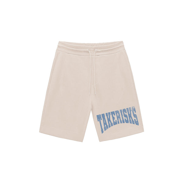 Take Risks Cream/Blue Hoodie Set (Shorts)