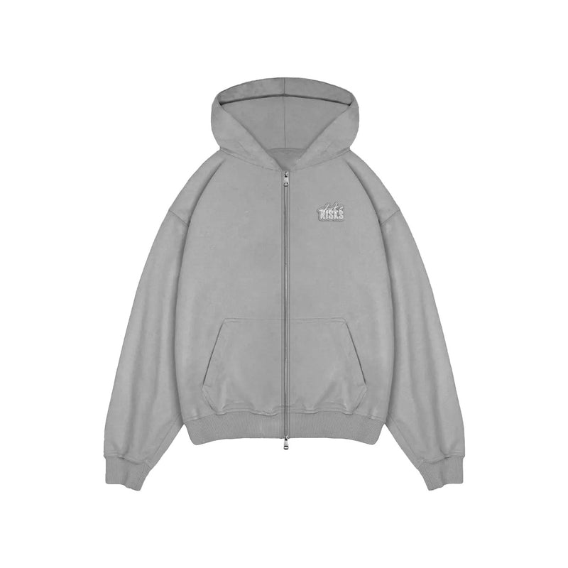 Take Risks Grey Flare Relaxed Fit Tracksuit (Hoodie)