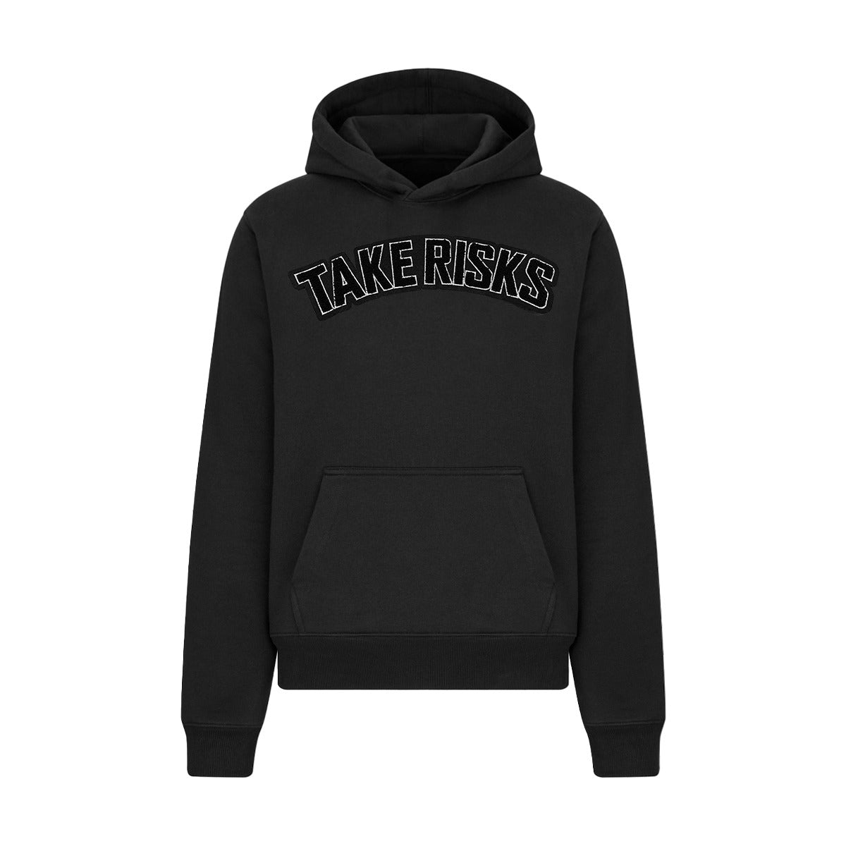 Take Risks Black Monochrome Scale Hoodie