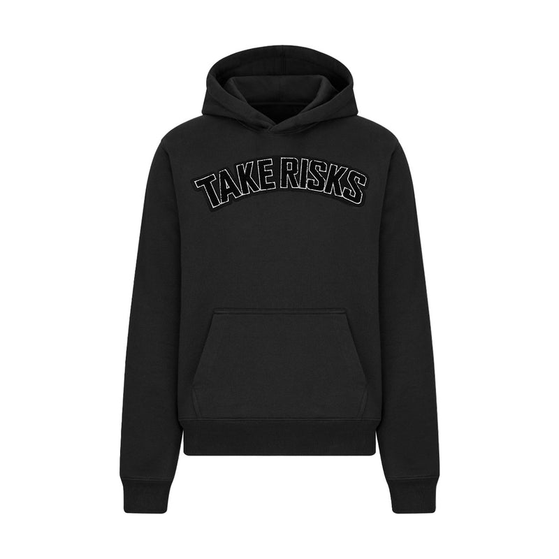 Take Risks Black Monochrome Scale Hoodie – Takerisksandprosperuk
