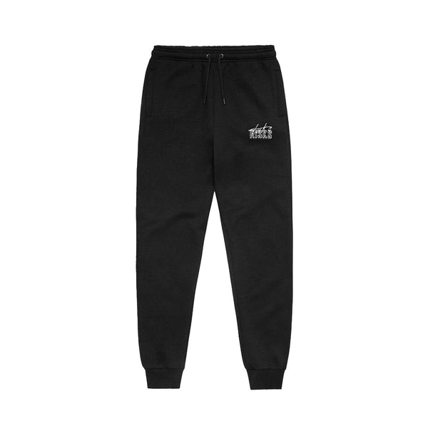 Take Risks Black Monochrome Zipped Hoodie Bottoms
