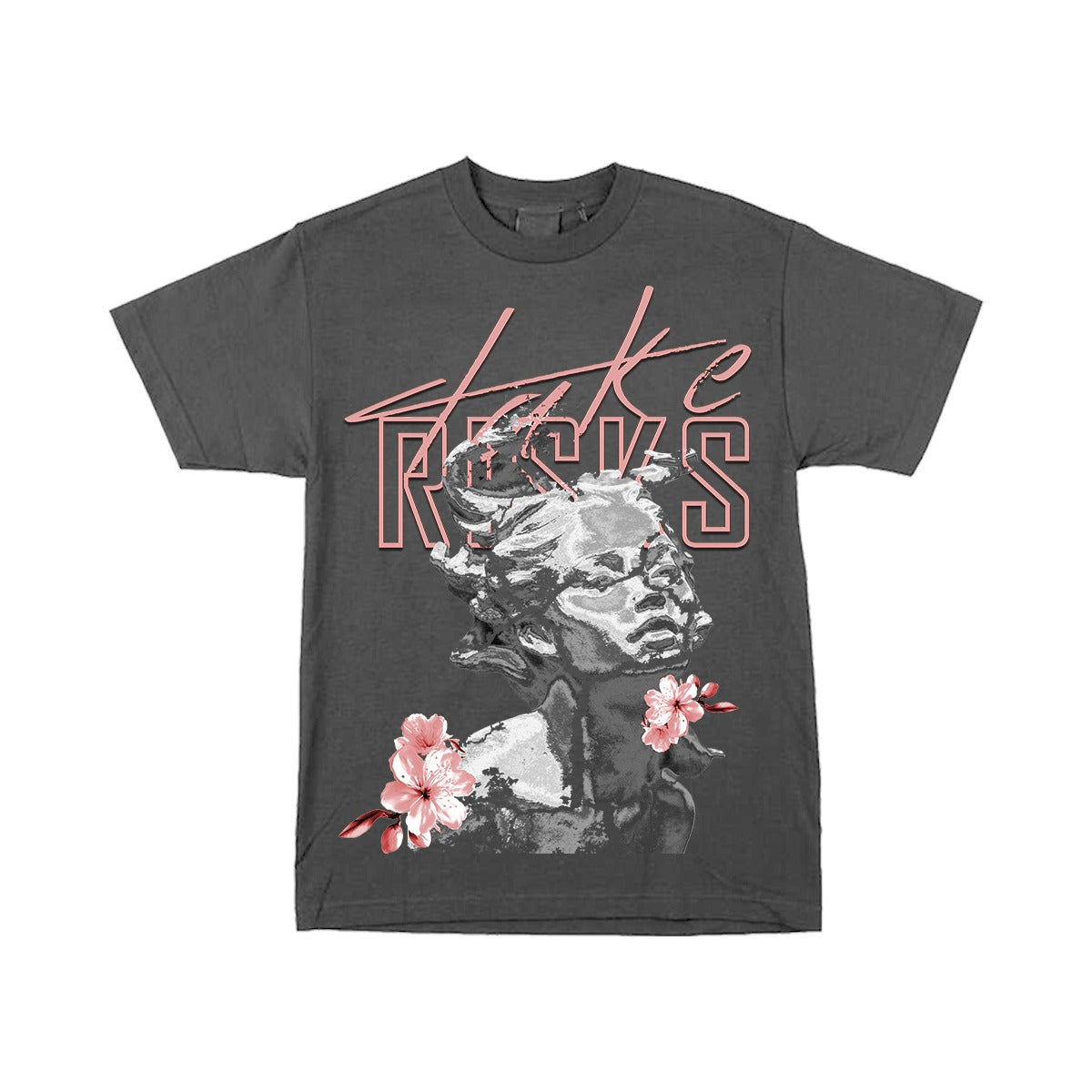 Take Risks Grey 'Fine China' Pink T-Shirt
