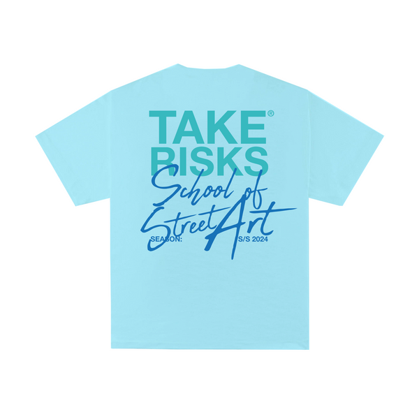 Take Risks 'School Of Street Art' Light Blue T-Shirt