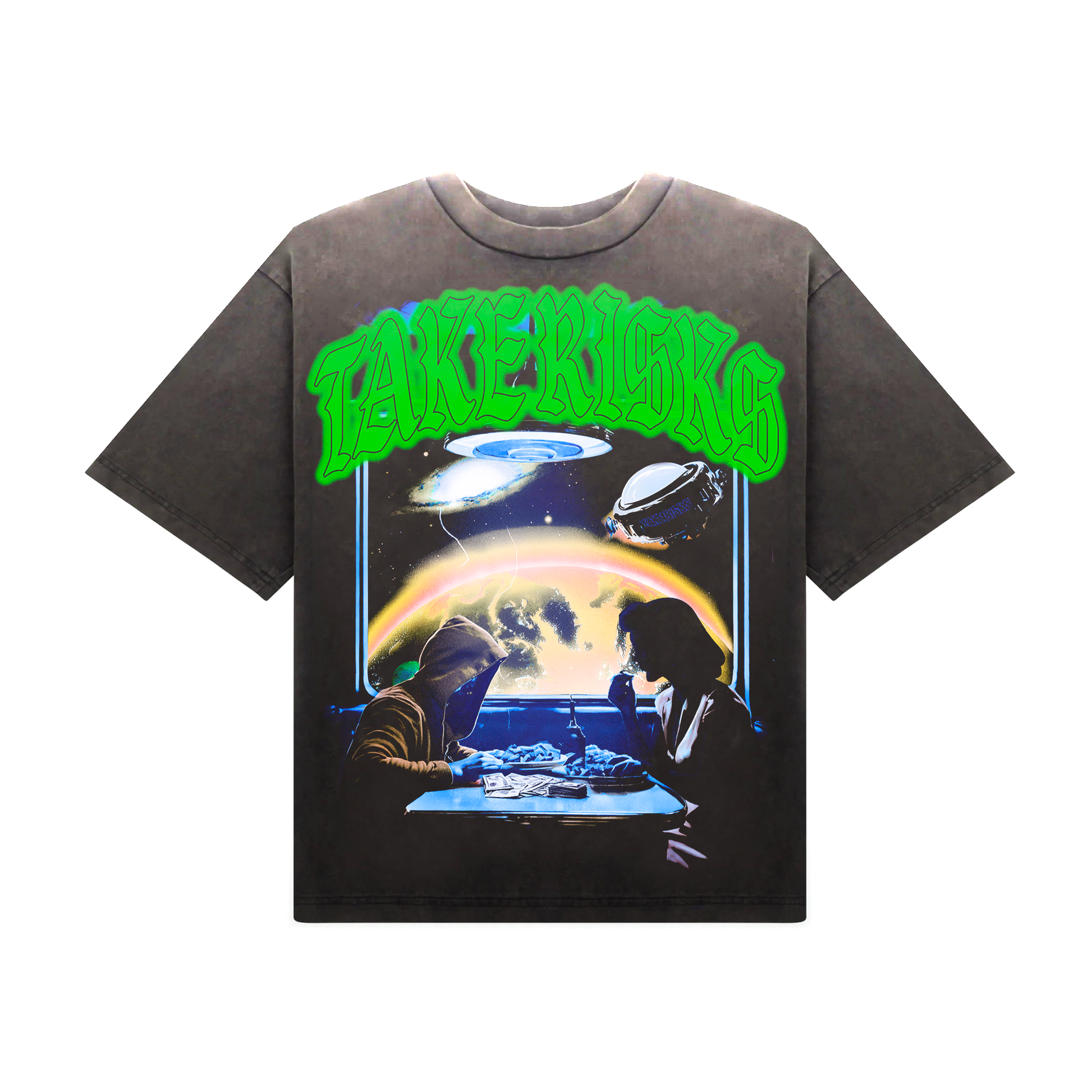 Take Risks 'Space' Green T-Shirt
