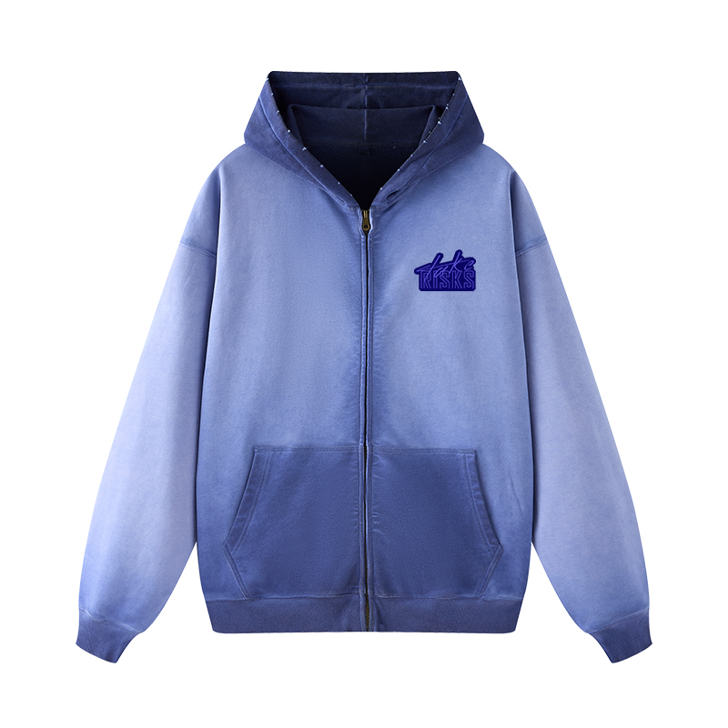 Take Risks Blue Stonewash Hoodie