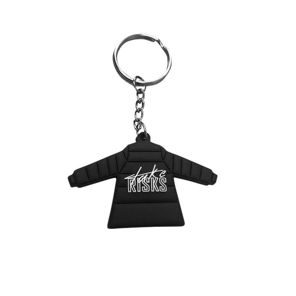 Take Risks Rubber Keyring (Black)