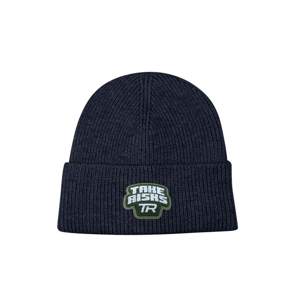 Take Risks Black 'TR Patch' Beanie - Khaki