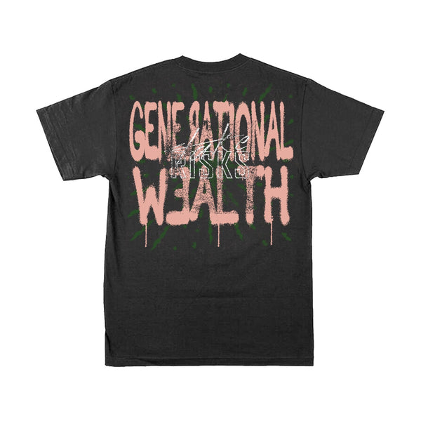 Take Risks Generational Wealth Dark Grey Oversized T-Shirt
