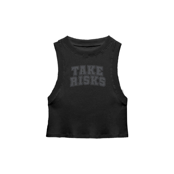 Take Risks Female Block Print Tank Top