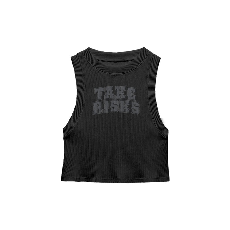 Take Risks Female Block Print Tank Top