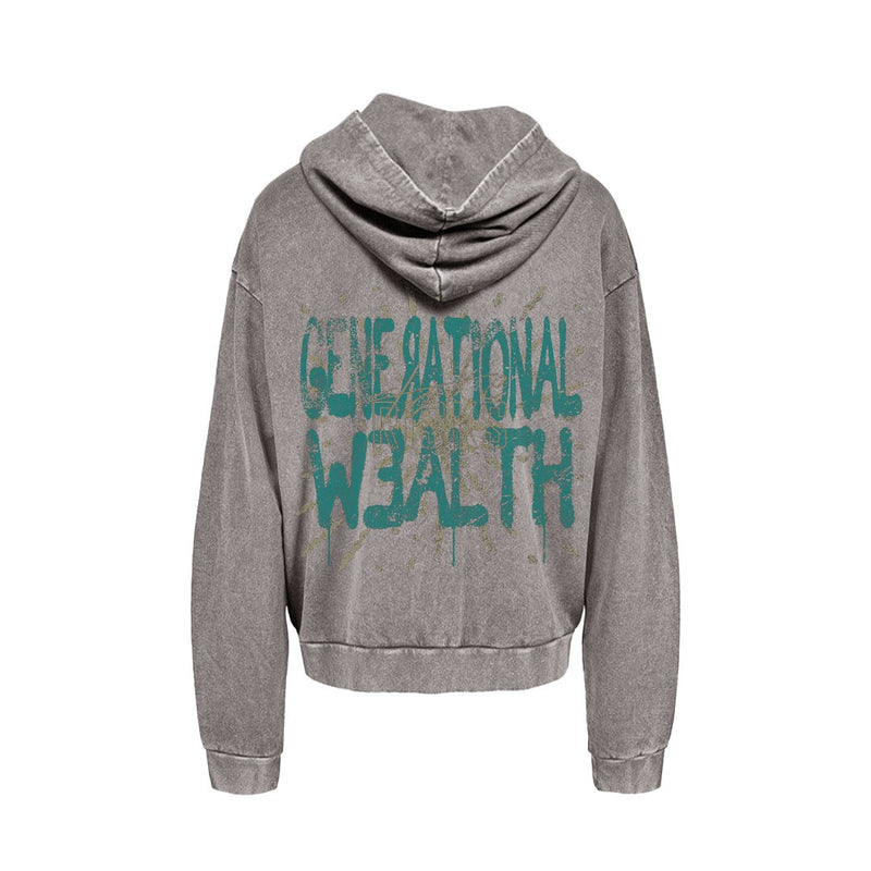 Take Risks 'Generational Wealth' Oversized Hoodie (Grey)