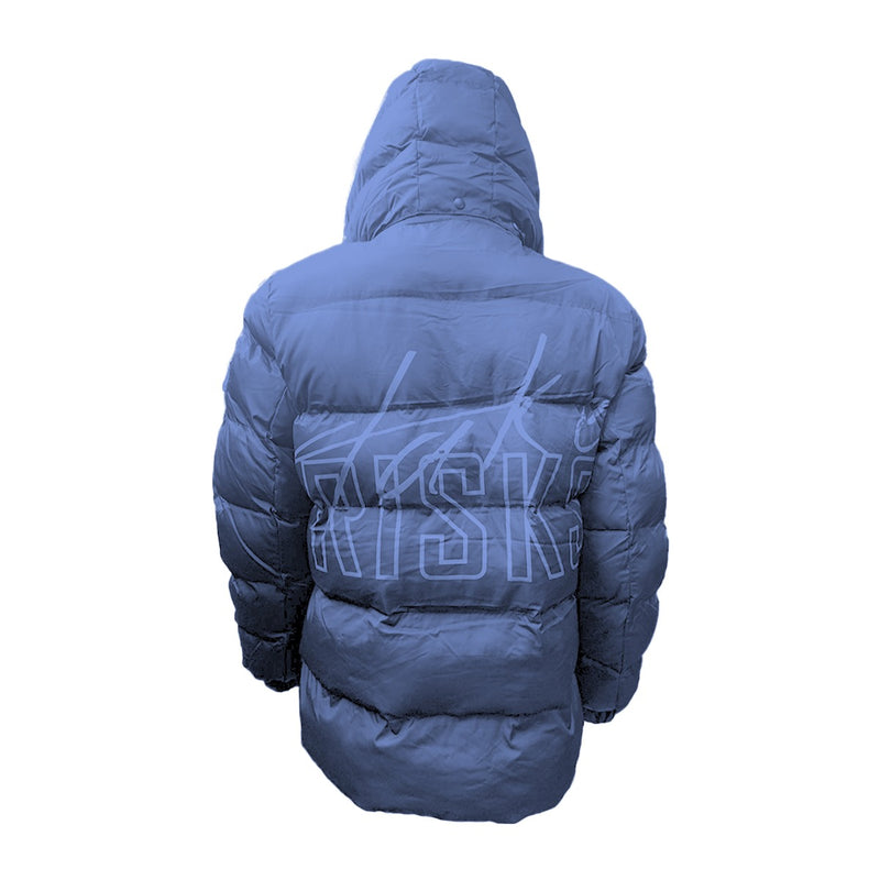 Take Risks Blue Hooded Puffer Coat