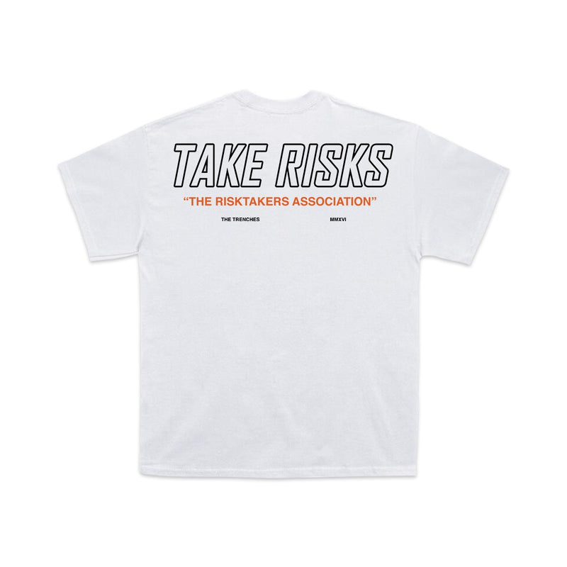 Take Risks 'Hexo' T-Shirt (White/Orange)