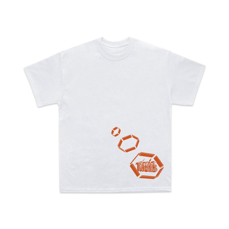 Take Risks 'Hexo' T-Shirt (White/Orange)