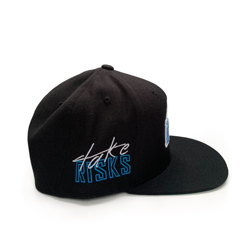Take Risks 'RiskyLeague' Black/BabyBlue Snapback
