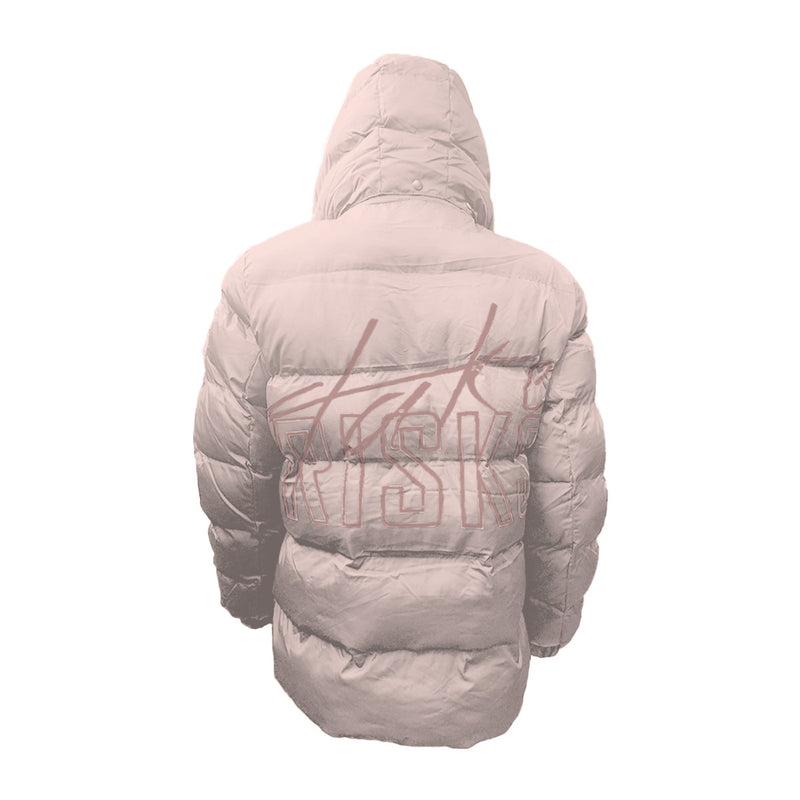 Take Risks Cream Hooded Puffer Coat