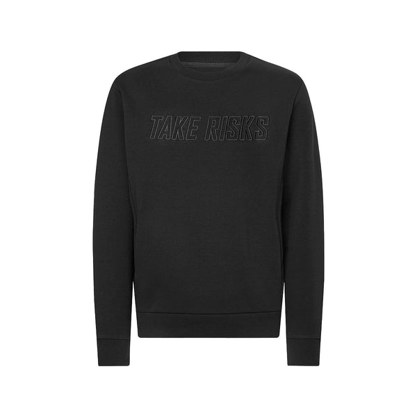 Take Risks Embroidered Sweatshirt (Black)